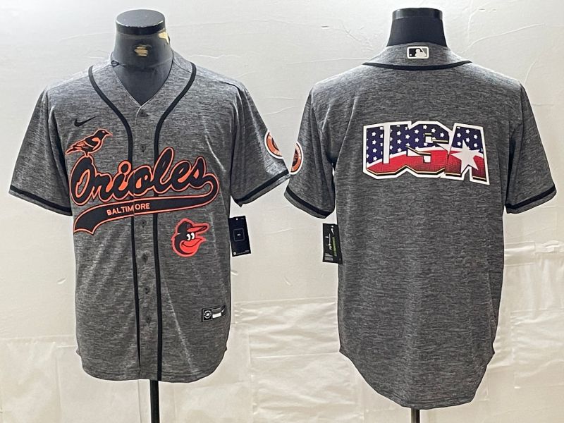 Men Baltimore Orioles Blank Grey Jointly 2024 Nike MLB Jersey style 4